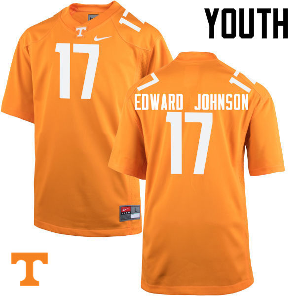Youth #17 Brandon Edward Johnson Tennessee Volunteers College Football Jerseys-Orange